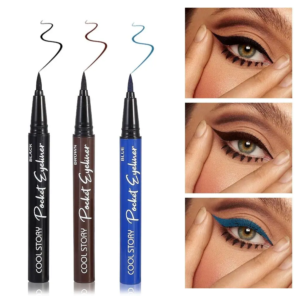 อายไลเนอร์กันน้ําติดทนนานไม่เหนียวเหนอะหนะแห้งเร็วสี Longwearing Liquid Eyeliner กันน้ํา LIPS Liquid Eye Liner ปากกา