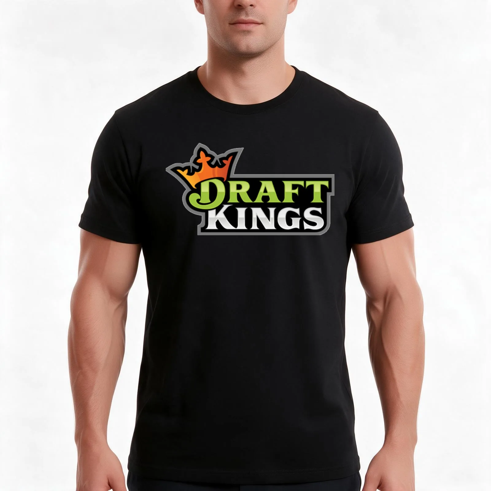 Draft Kings T-Shirt, Summer Casual Cotton Tee, Oversized Streetwear Tops, Vintage Graphic Print, Loose Fit Short Sleeve