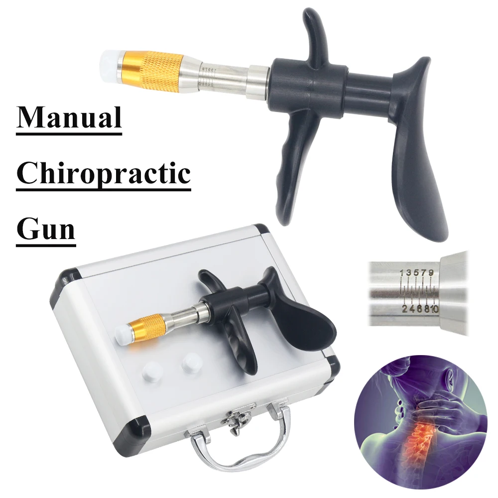 Portable Chiropractic Adjusting Tool 10 Level Muscle Relax Adjustable Intensity Manual Chiropractic Correction Gun