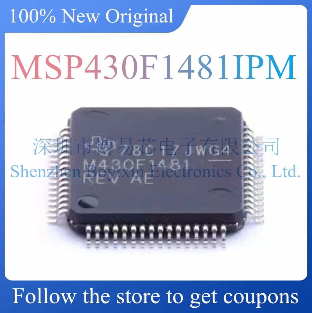 MSP430F1481IPM original e genuíno, LQFP-64, novo