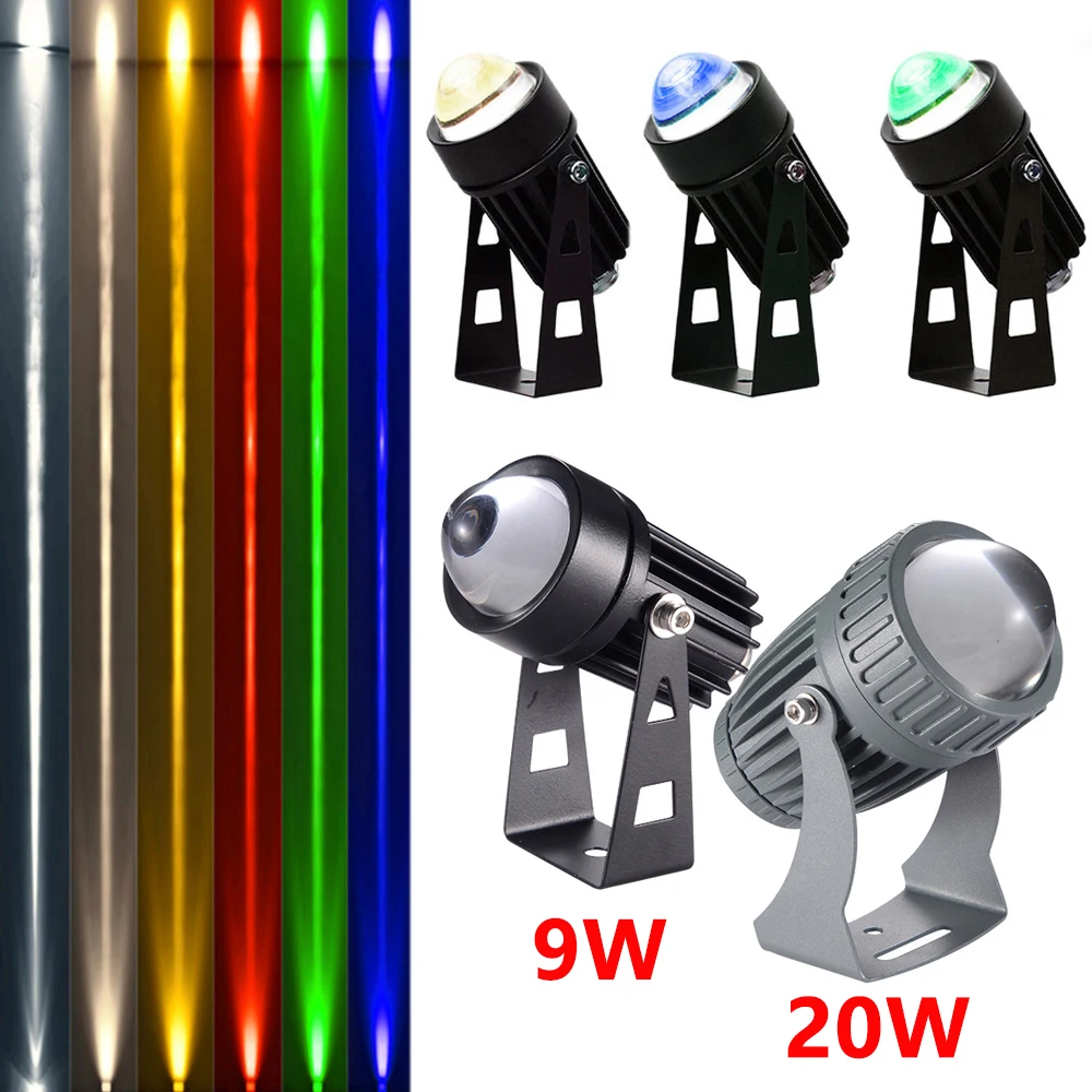 LED-Wand strahler im Freien 9w 20w Landschafts beleuchtung ac220vdc12v rot grün blau rgb Strahler ip65 wasserdicht ein Lichtstrahl