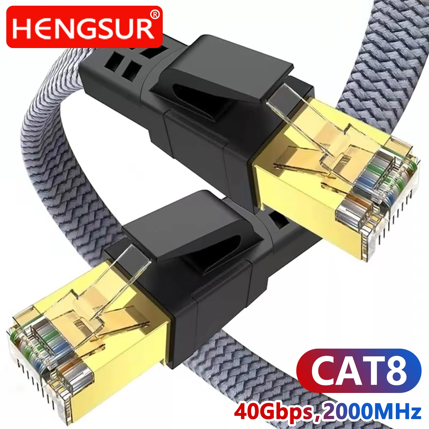 

CAT8 Ethernet Cable High Speed 40GBps 2000MHz Network RJ45 Extension Patch Cord for Router Gaming laptop Internet Cable Cat 8