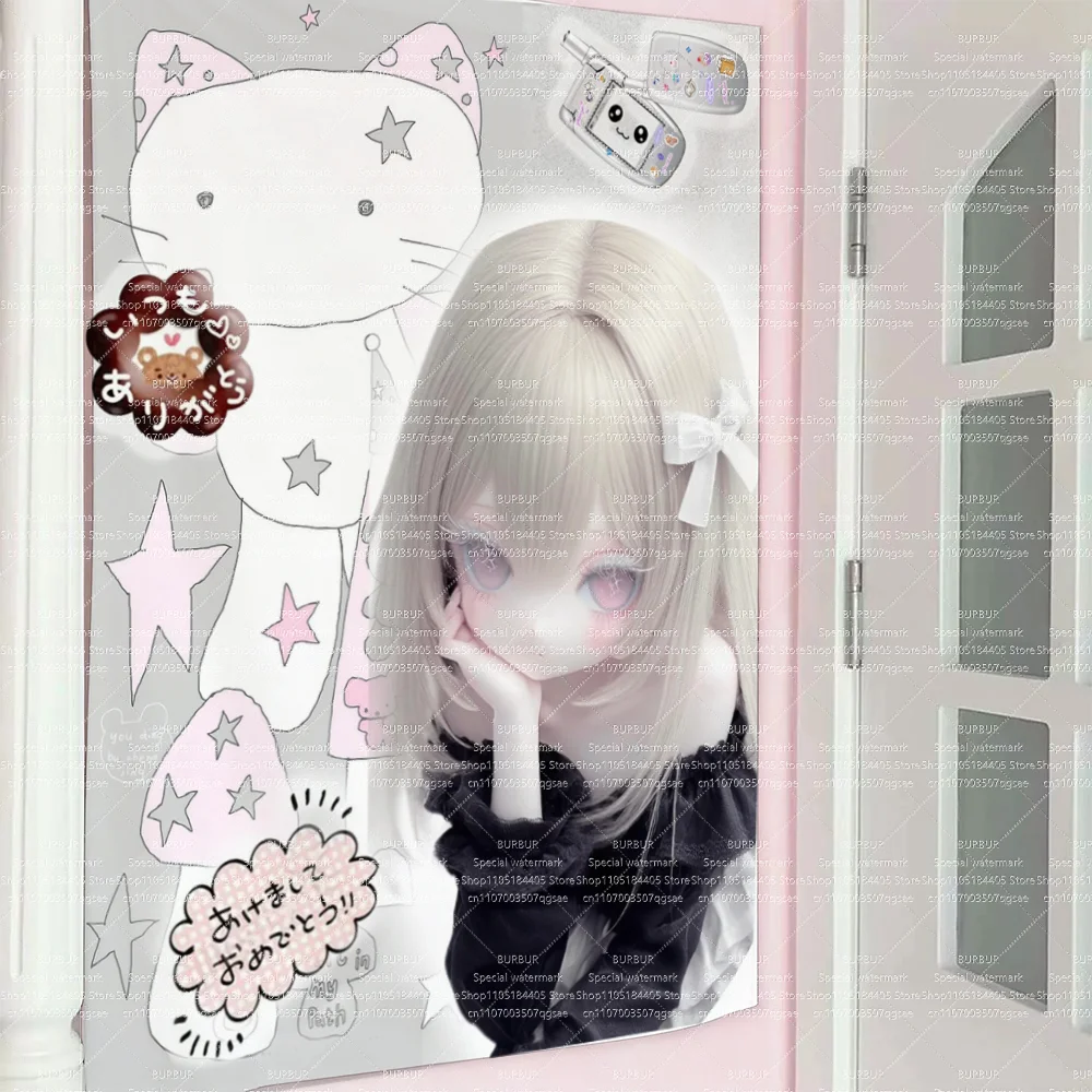 Decoración de pared de alta definición con diseño de cosplayer femenina de anime otaku en 2D, adecuada como regalo de cumpleaños para un amigo.