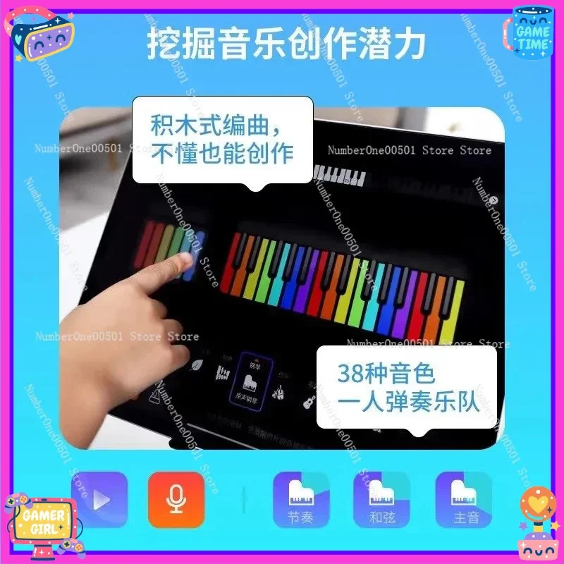 Smart Portable Electronic Keyboard Piano Learning Machine with  for Singing Composition Music Teaching Keyboard