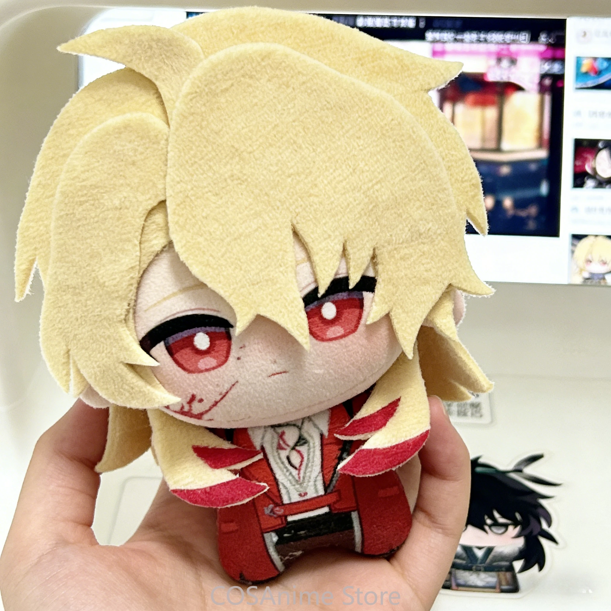 

LUUK HCRSSCN Wuthering Waves Anime Kawaii 10CM Plush Puppet Cartoon Printing Nunu Body Stuffed Plushie Backpack Pendant Gift