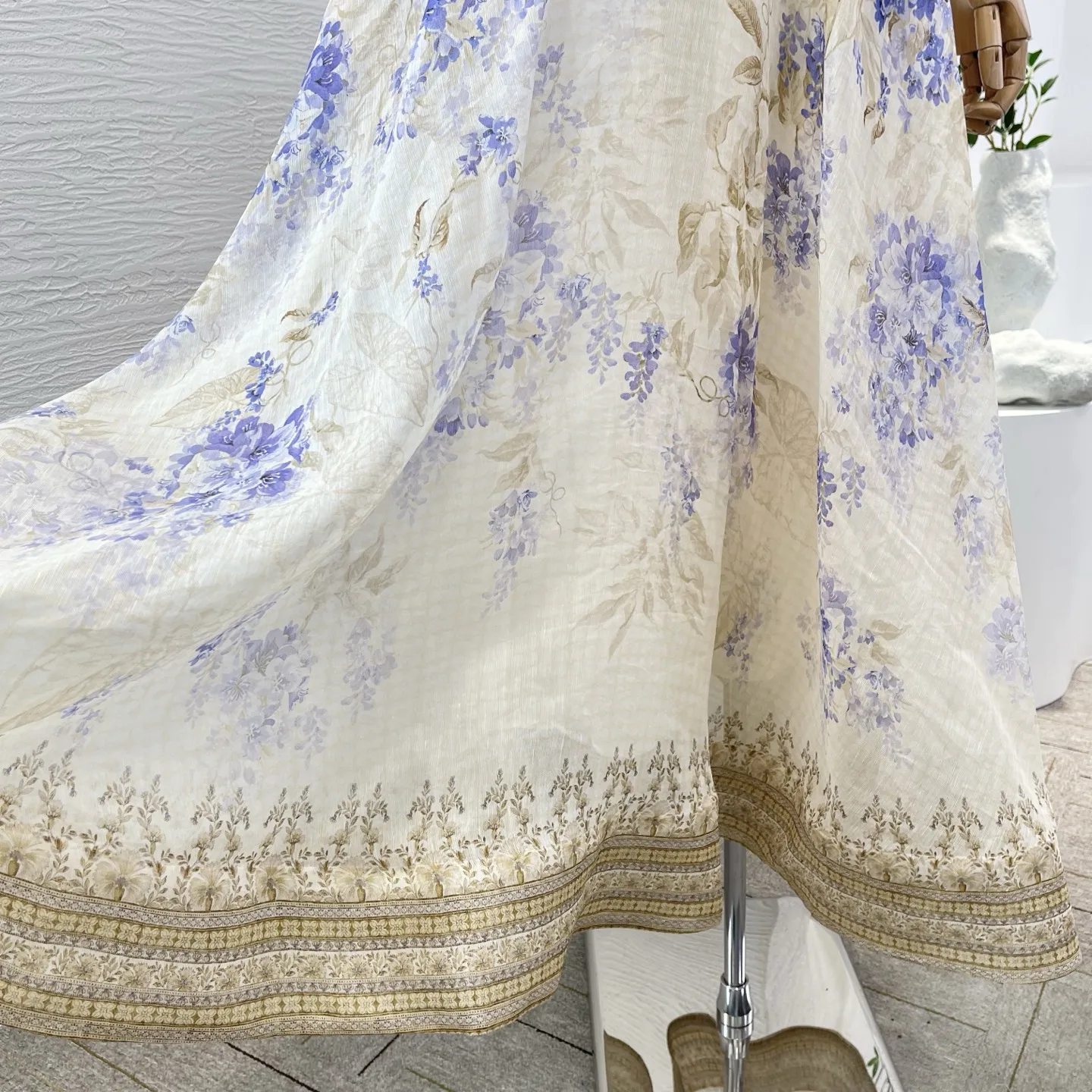 

Floral Print Spring Summer Strapless Women Holiday Spaghetti Midi Dress