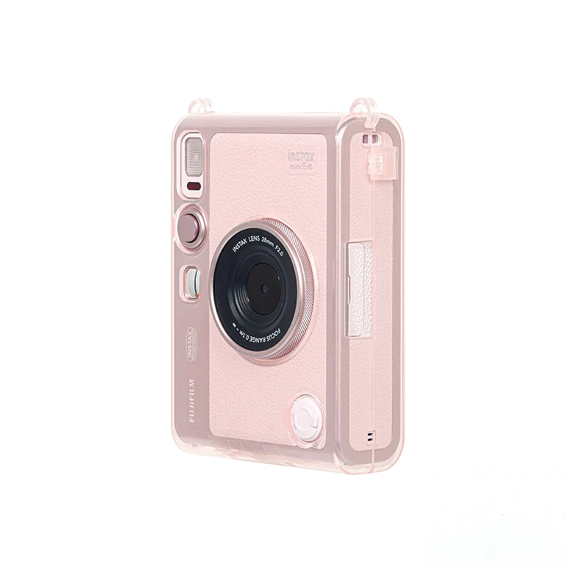 MINI EVO – przezroczyste, różowe etui ochronne, przenośne, do aparatu Fujifilm Instax EVO, odporne na wstrząsy, idealne na podróże. — zdjęcie produktu 6