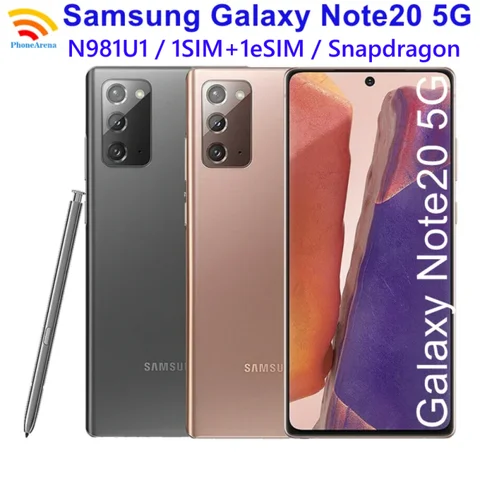 C Samsung Galaxy Note20 Note 20 5G N981U 6.7" AMOLED 128GB ROM 8GB RAM NFC Snapdragon Octa Core Unlocked Original Cell Phone
