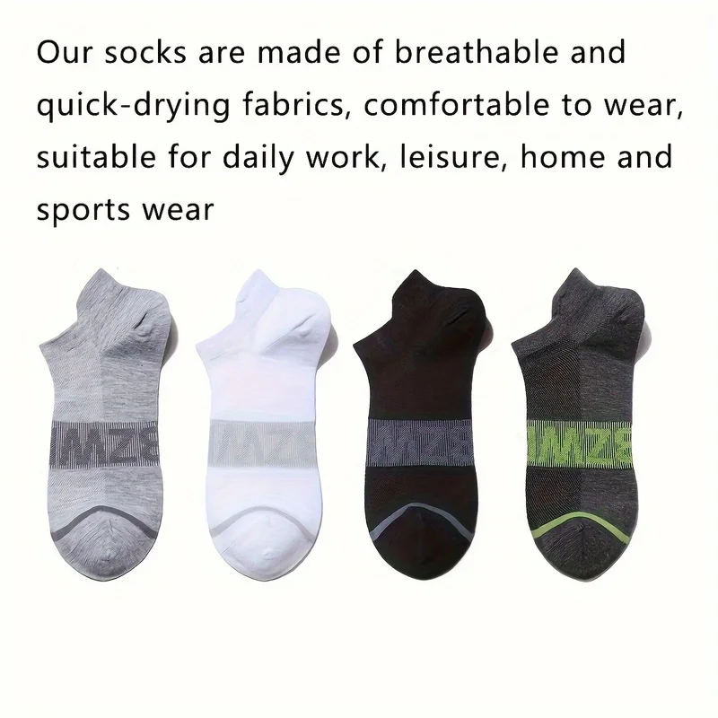 10/ 20 Pairs الجوارب الرجالية الجوارب القصيرة ماصة للعرق ورائحة كرة السلة/الجري جوارب رياضية تنفس شبكة الرجال الجوارب