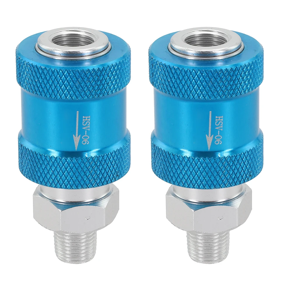 Blue Aluminum Pneumatic Hand Slide Valve HSV-06 HSV-08 HSV-10 HSV-15 Flow Control Manual Switch For G1/8 1/4 3/8 1/2 BSPT Air To