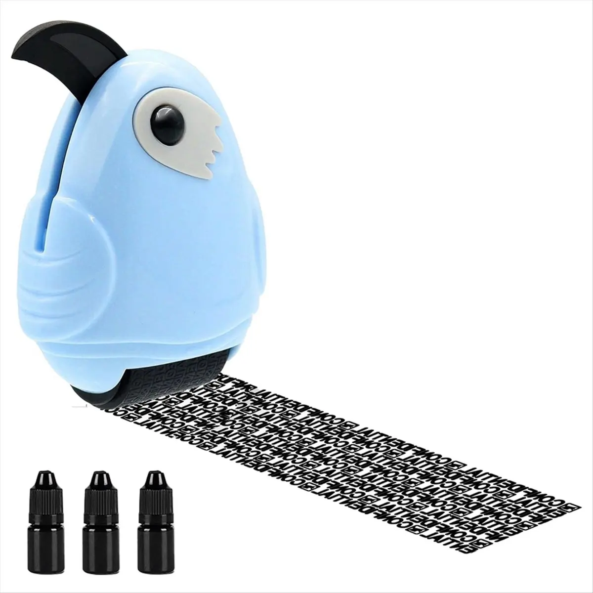 【2026 TOP Global】Identity Theft Protection Roller Stamp with Box Opener, Stamp Roller Including 3 Pack Refills Ink