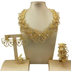Newest Italian Jewelry Sets Bridal Necklace Wedding Engagement and Gift FHK18829