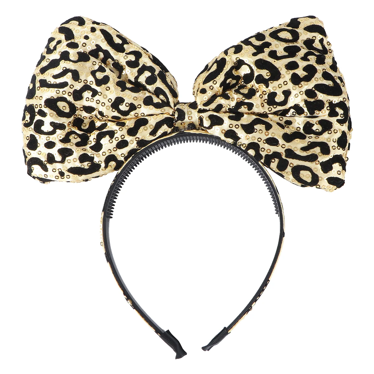 Bow Leopard Headband Large Make up Hair Headbands Prom Accessories Halloween Hoop Print