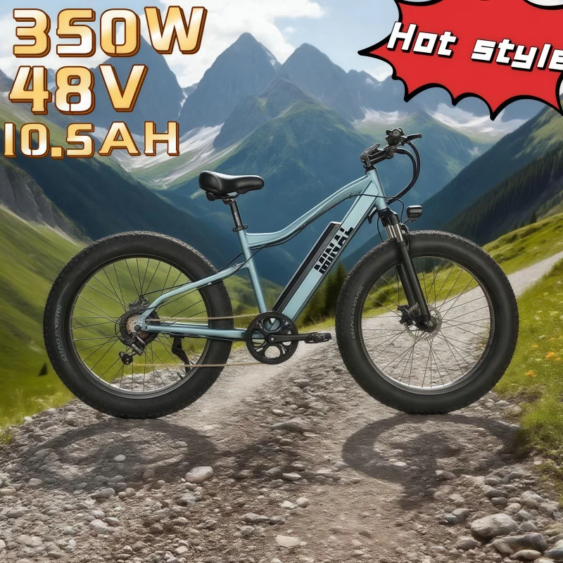 

2025 hot-selling fat tire mountain variable speed 350W10.5AH motor urban off-road snow moped