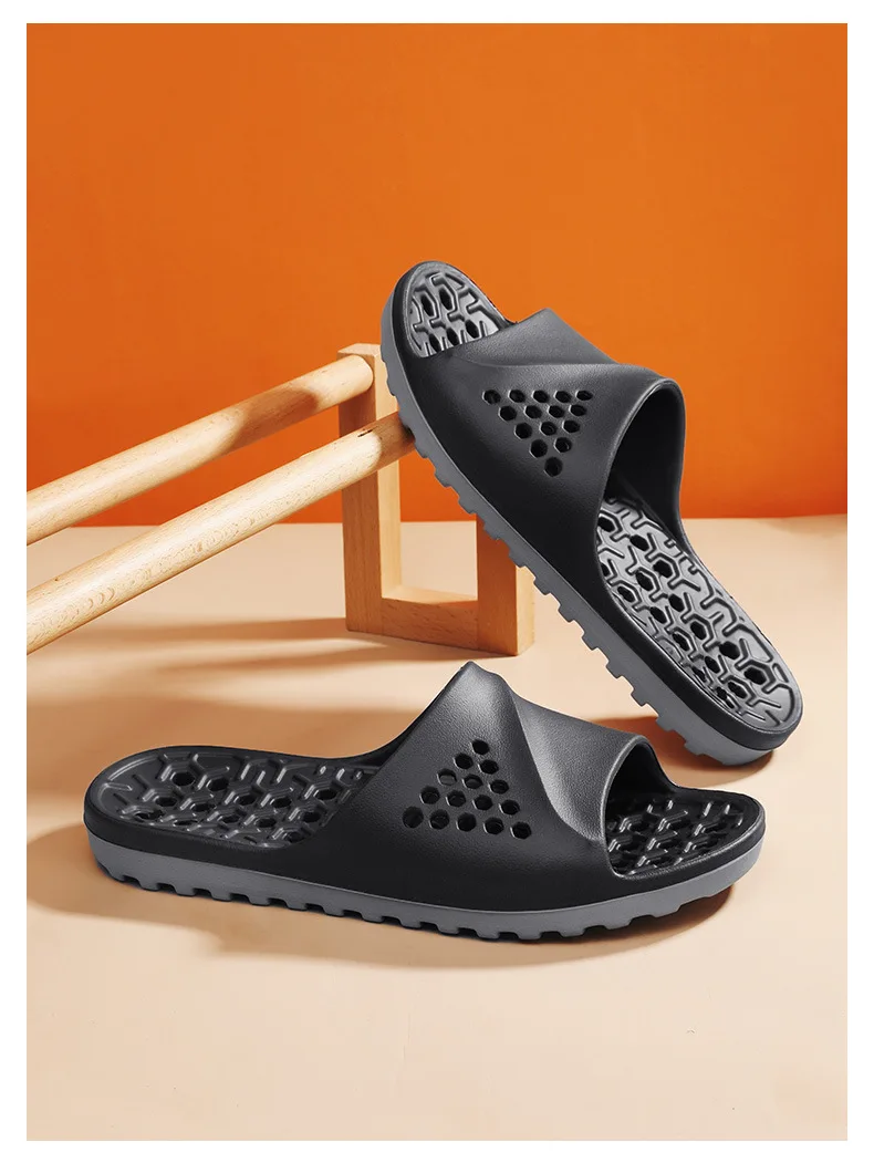Pantuflas Antideslizantes para Parejas, para Baño, Interior y Exterior, Sandalias Planas de Verano, Pantuflas Suaves de EVA