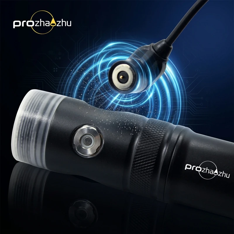 PROZHAOZHU 4000 Lumen LED Underwater Beacon Diving Signal Light 100M Range IP68 21700 Rechargeable High Power Diving Strobe