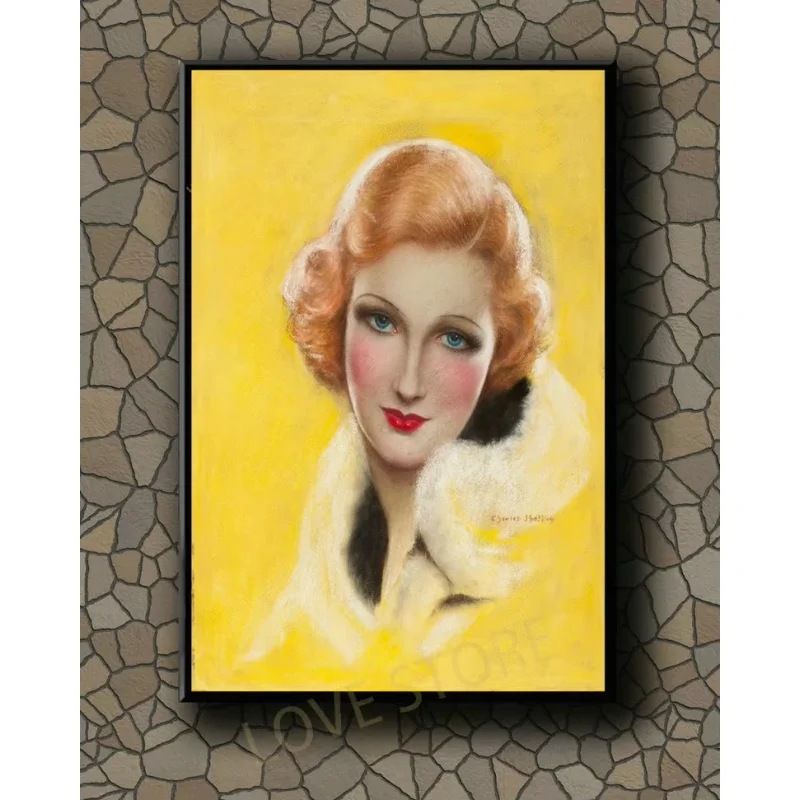 P199 Vintage Beautiful Pin-up Girl Classic Picture 323 Silk Fabric Poster Art Decor Indoor Painting Gift