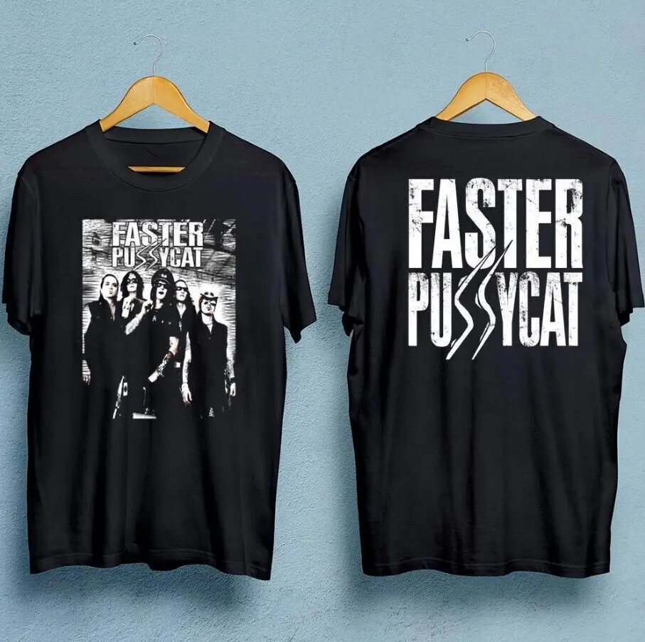 Faster Pussycat Double-Sided Men Women T-Shirt Black Unisex All Sizes S-5XL