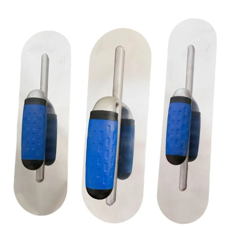 3 Piece Round Plastering Trowel Set Stainless Steel Pool Trowel for Various Construction and Home Improvement Tasks