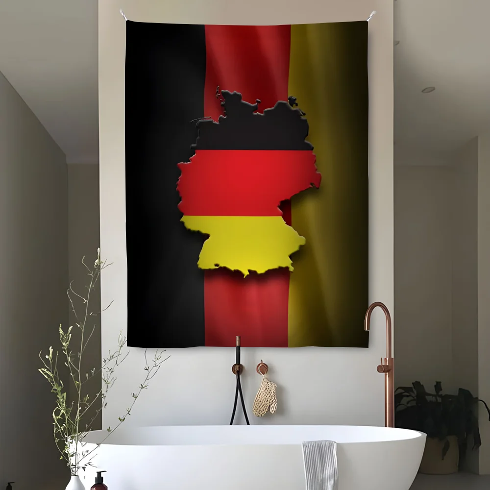 

Germany National Flag Map Emblem Tapestry Perfect For Home&Living Bedroom Decor Wall Art Backdrop Banner