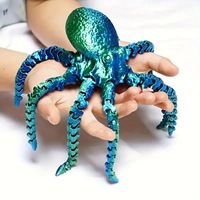 3D Printed Octopus Figurine with Flexible Joints For Home Office Desk Decor Ocean Animal Table Ornament Ideal Gift Toy