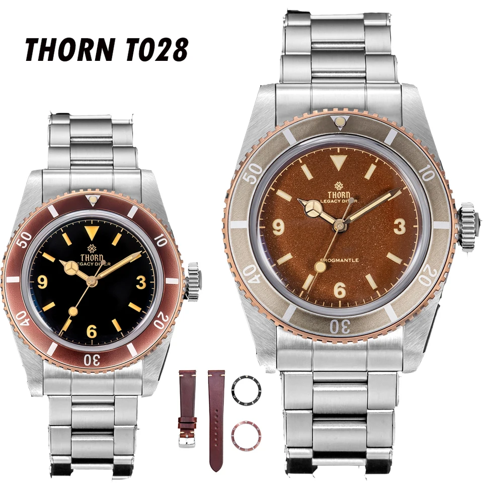 Thorn New T028 Bronze Dive Men's Watch PT5000 Automatic Movement