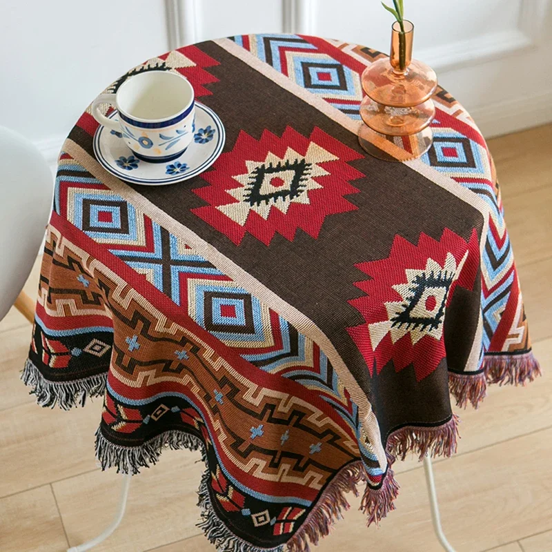 Bohemian Quality Dining Tablecloth Color Soft Cotton Stripe Multi Size Home Kitchen Banquet Plaid Vintage Table Cover tafelkleed 3