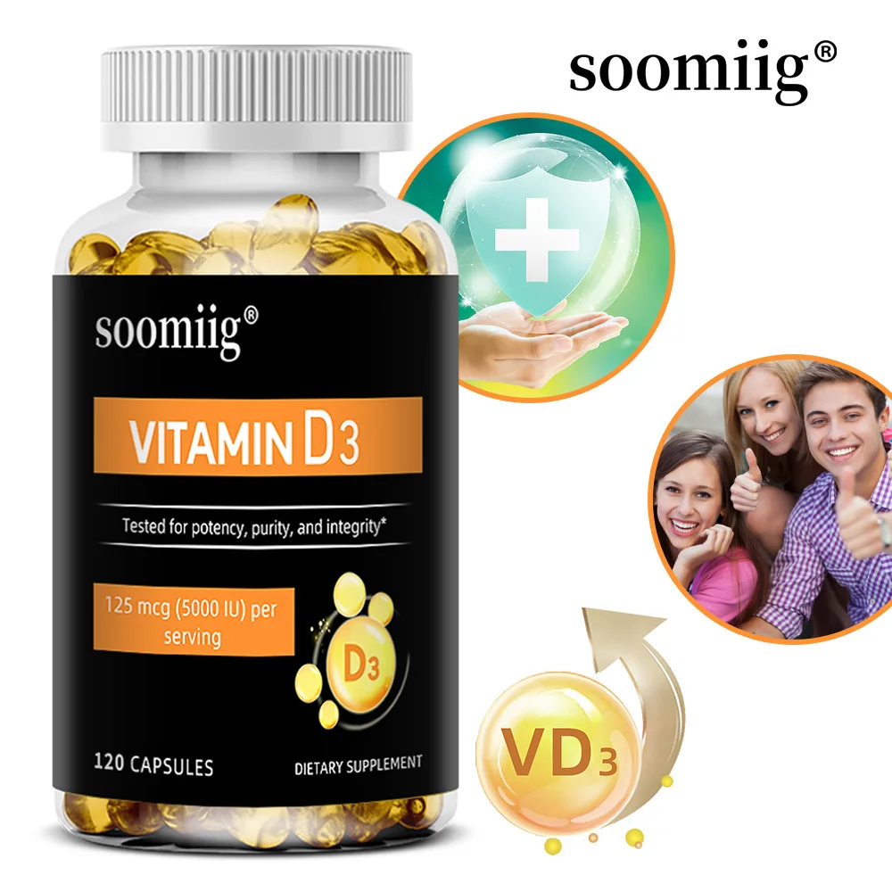 

Vitamin D3 + K2 Supplement Capsules- Max Calcium Absorption, Supports Bone and Immune System, Muscle Health, Heart Support