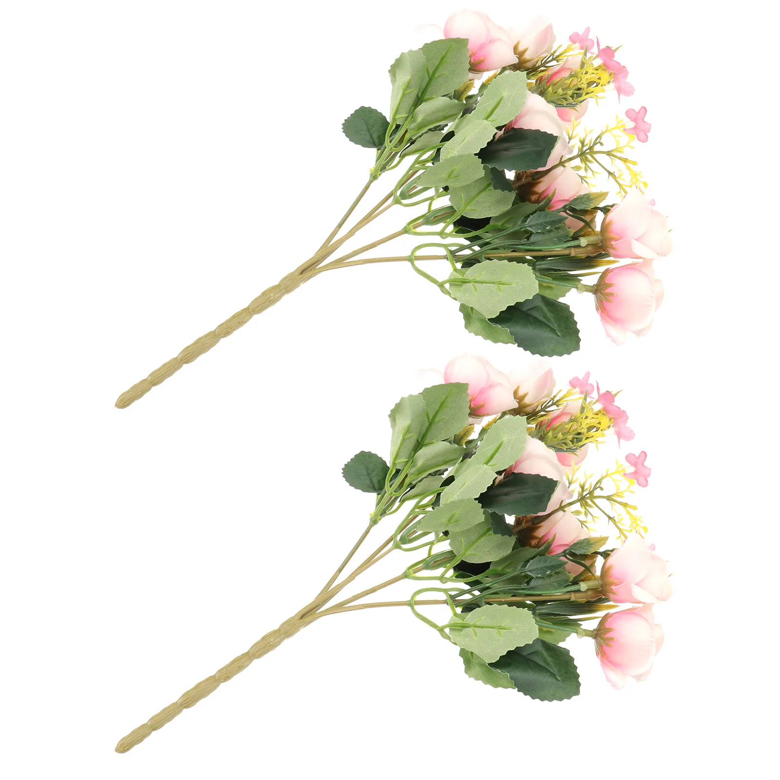 

2Pcs Artificial Camellia Flowers Pink Simulated Bouquet for Home Party Wedding Decoration Plastic Fake Camellia Flower