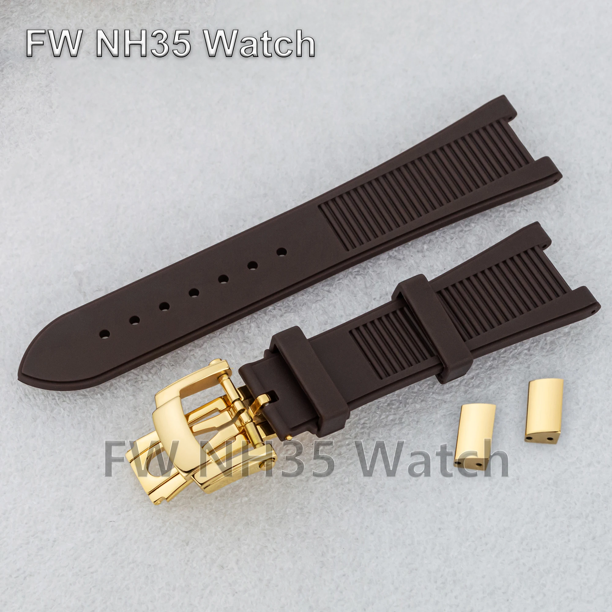 

High Quality 25mm Watch Bracelet for Nautilus Watches Rubber Strap DIY Watch Parts Watch Accessories Watchband Watch Strap