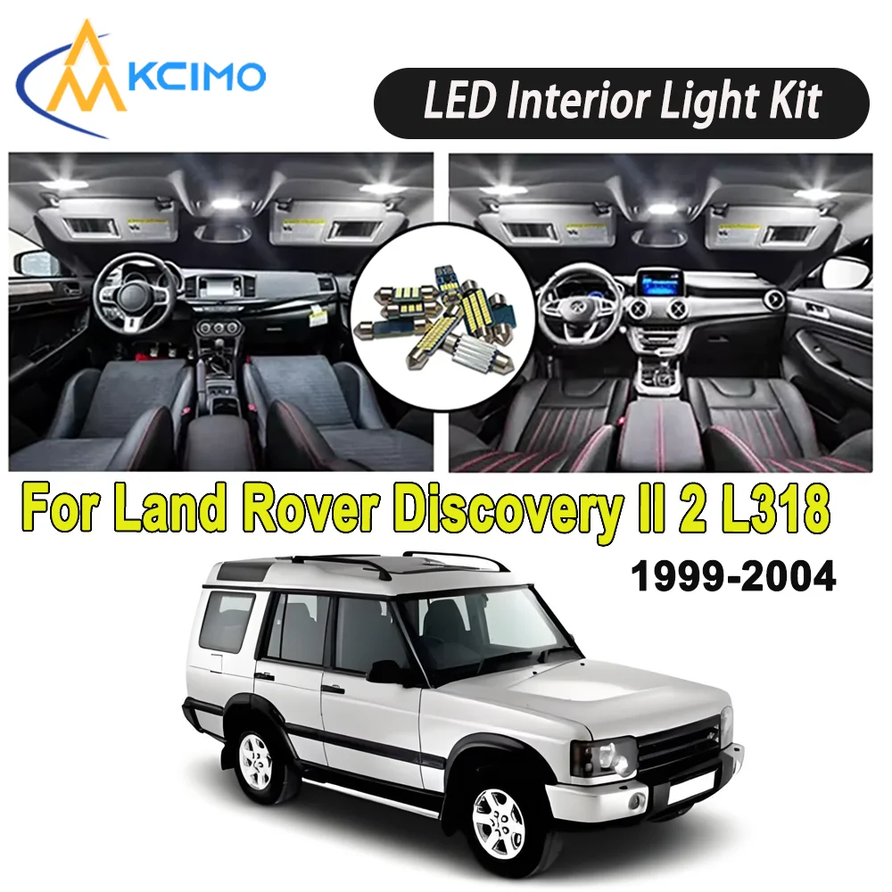 

New Light Bulb For Land Rover Discovery II 2 L318 (1999-2004) Premium Bright LED Interior Dome Map Trunk Light Kit Car Led Lamps