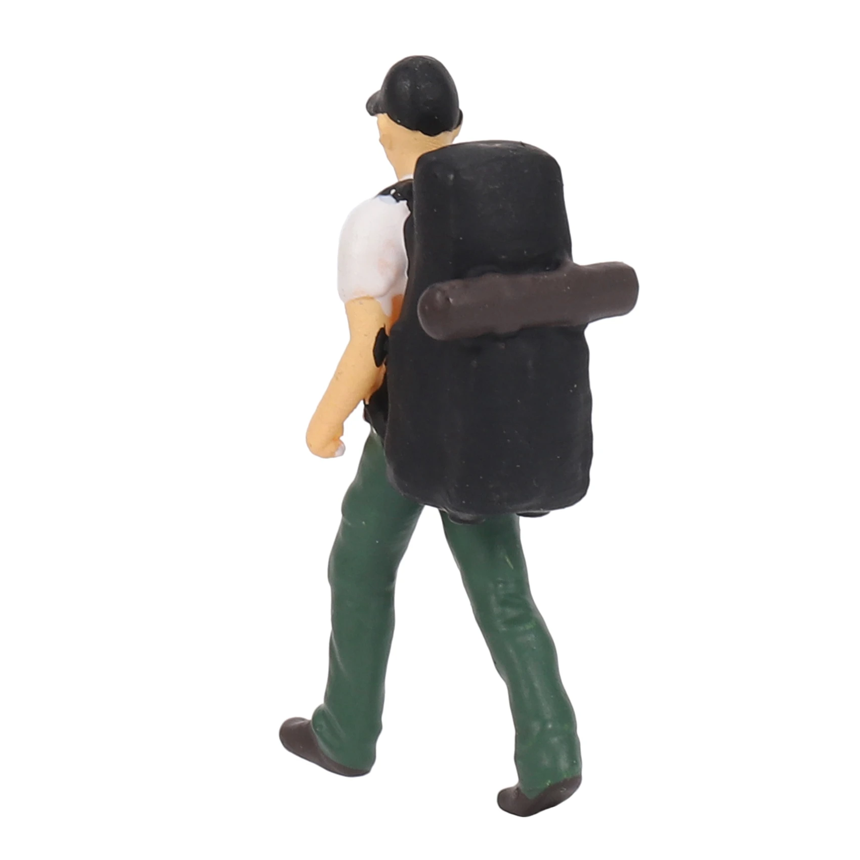 ABRW-Resin 1:64 Scale Figure Diorama Street Hiker Character Figurine Backpacker Suit Miniature Puppet Sand Table Household