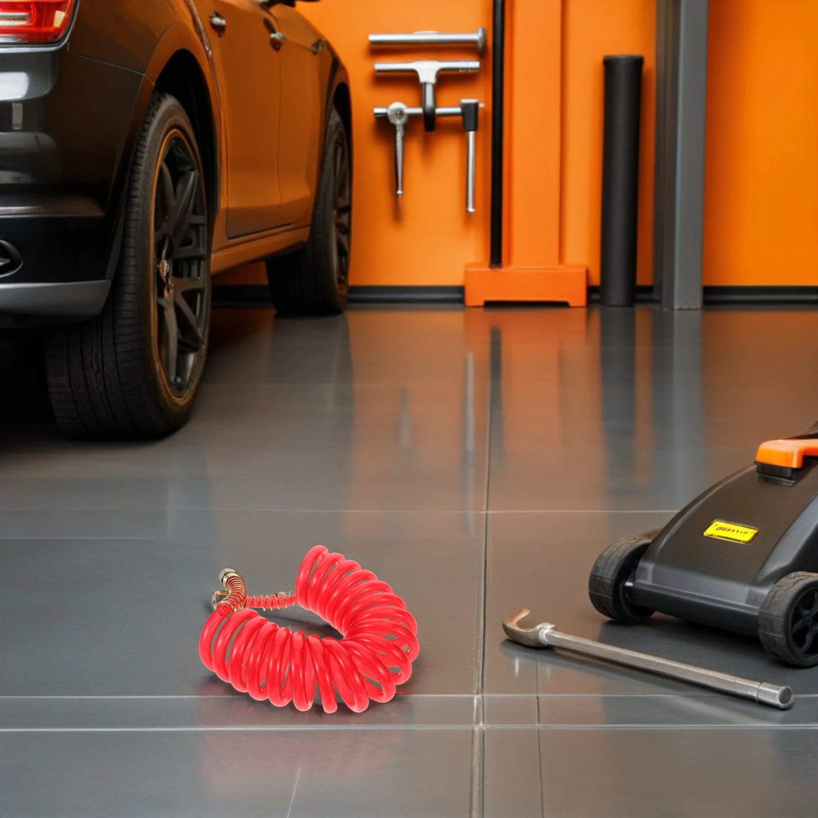 

13.12ft Brake Cooling Hose PU Coiled Water Hose for Semi Trucks Heavy Duty Flexible Trailer Brake Cooling System Automotive