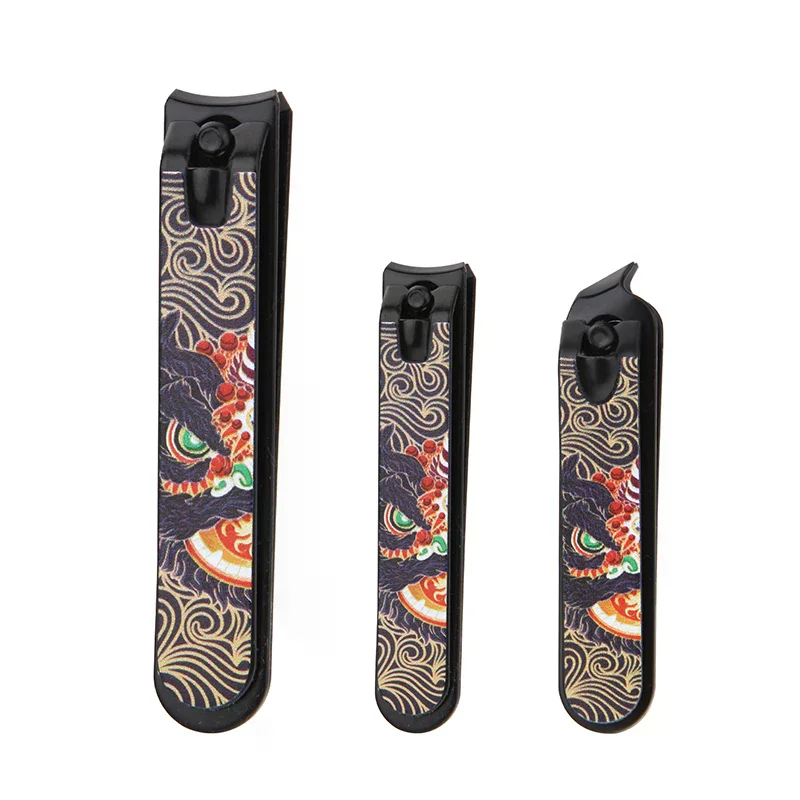 مسمار كليبرز النمط الصيني الأسد الرقص الفولاذ المقاوم للصدأ أظافر القاطع مقص سميك المهنية باديكير مانيكير المتقلب أداة #4