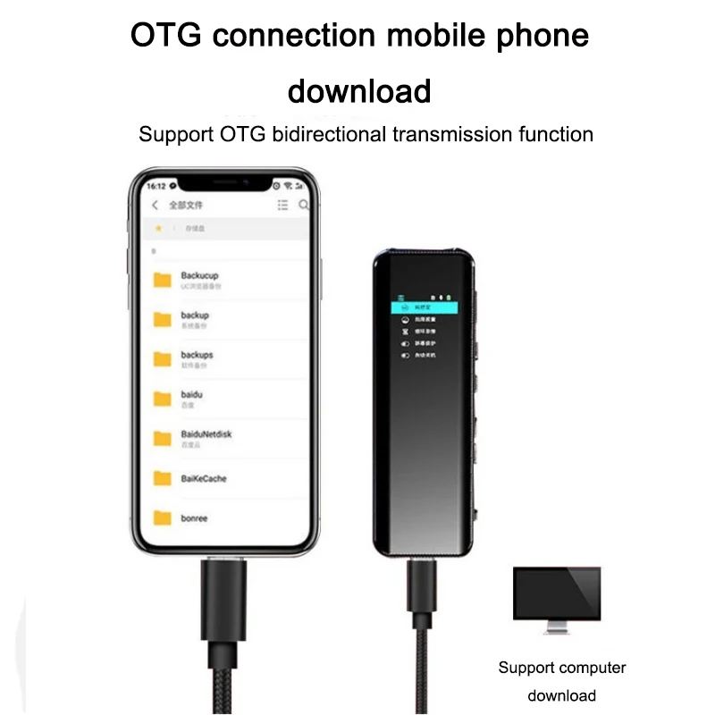 CERASTES Di Động Đầu Ghi Kỹ Thuật Số Cơ Thể Mini Camera HD 1080P Màn Hình Di Động Tầm Nhìn Ban Đêm Nhỏ Tiếng Ồn Giảm Ghi Âm