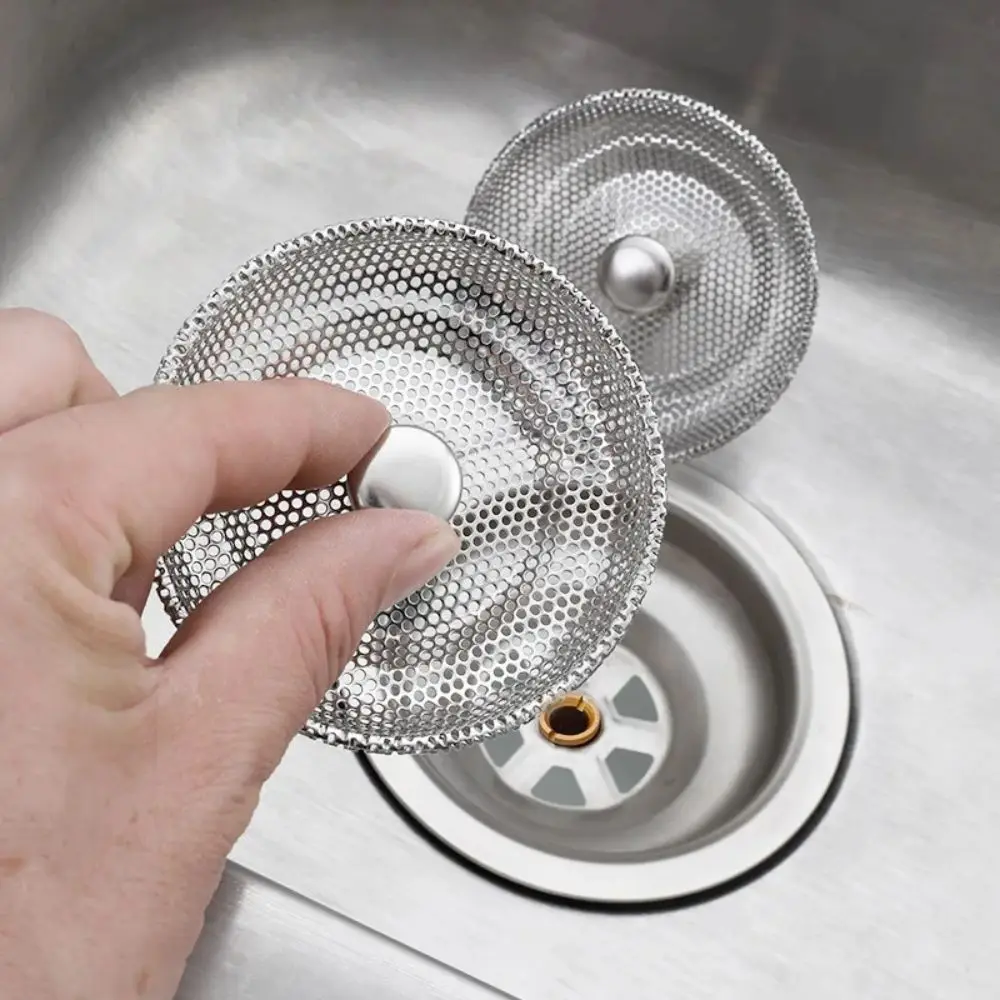 Stainless Steel Kitchen Sink Filter Water Basin Mesh Strainer Drain Hole Trap Waste Screen Catcher Home Kitchen Accessories