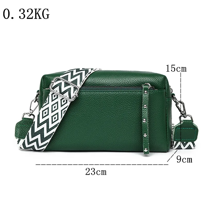 100% skóra bydlęca 3 warstwy torba na ramię Crossbody luksusowa torebka z prawdziwej skóry moda codziennego użytku dla kobiet portfel w stylu torebki