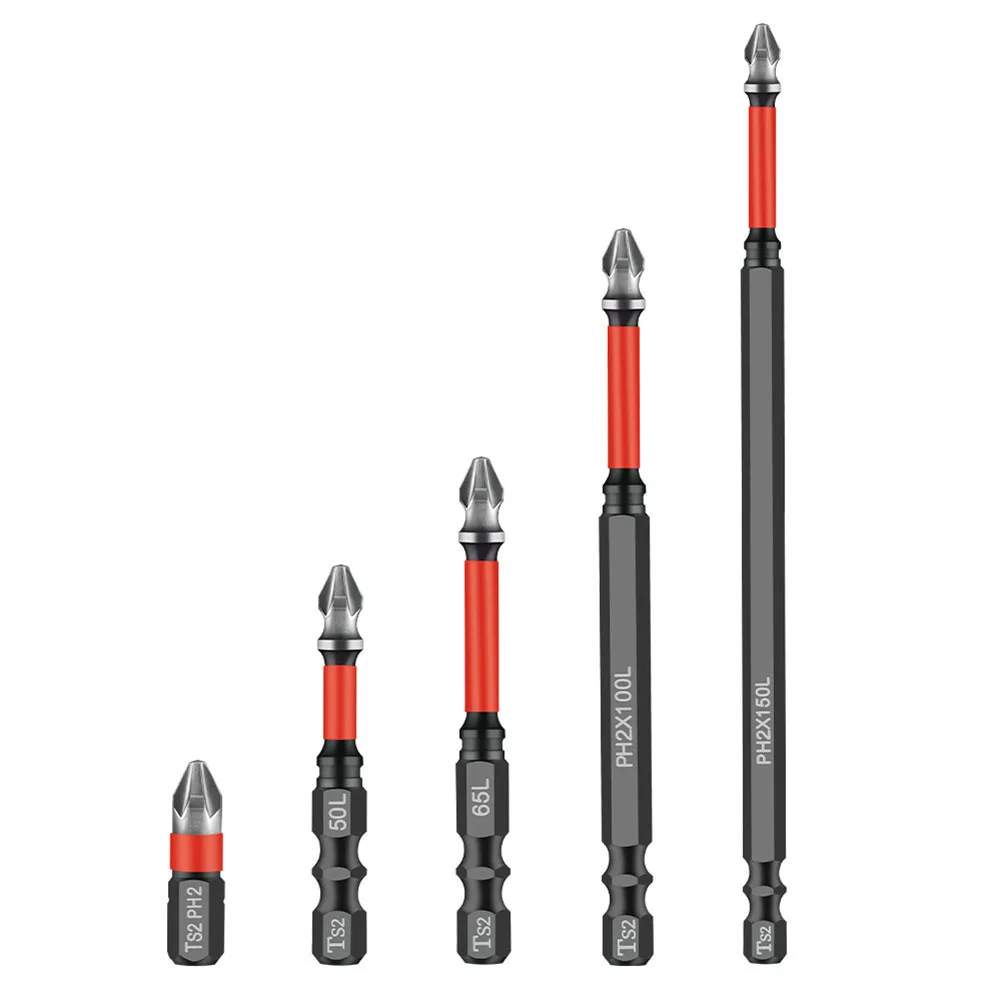 

3/5 шт. магнитные отвертки для ударных/электрических/ручных инструментов, противоскользящая отвертка PH2, набор удлинителей, 1/4 дюйма, шестигранный хвостовик