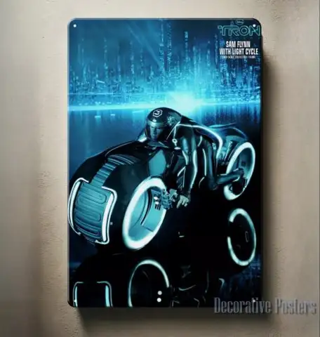 1p，Tron Legacy Movie Metal Poster - Collectable Tin Sign - Size: 20x30cm