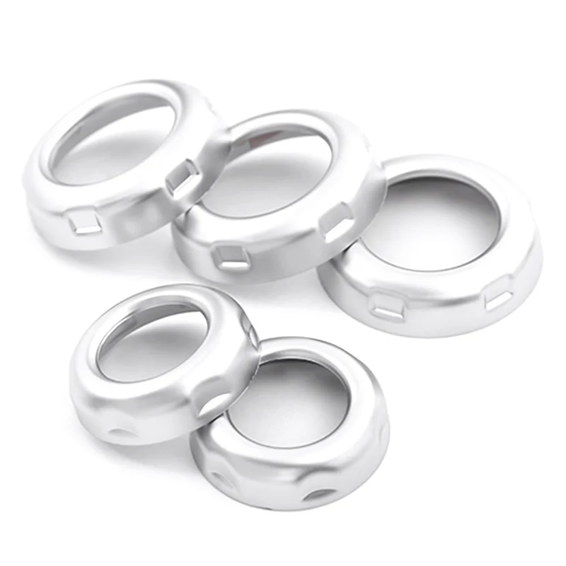 

5 PCS Chrome Volume & Air Conditioning Knobs Trim Silver Automotive Supplies For Land Rover Discovery 4 LR4 Range Rover Sport