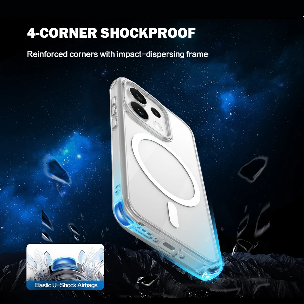 Für Oppo Reno 16 Pro Hülle Magnetische Hartcover TPU+PC Transparente Anti-Sturz-Handyhülle Für Oppo Reno 16 – Detail 3
