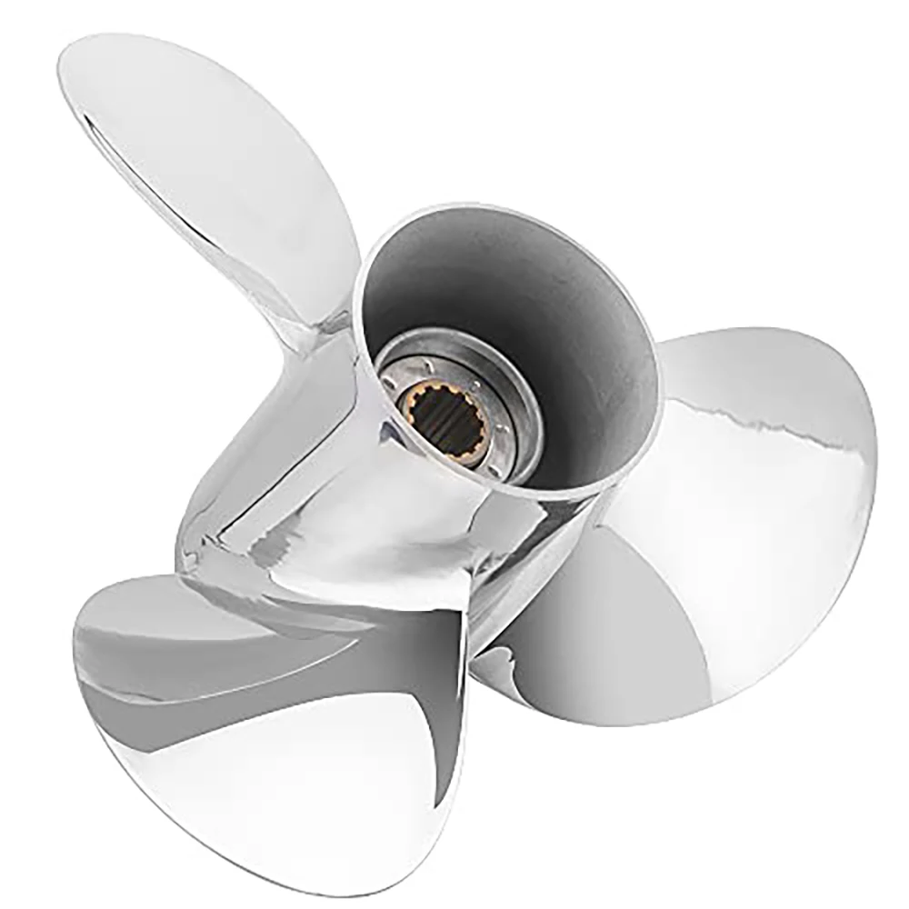 Boat Propeller 11 1/8x13 for Yamaha 40HP-55HP 3 Blades Stainless Steel Propeller 13 Tooth RH 69W-45945-00-EL 11.125x13