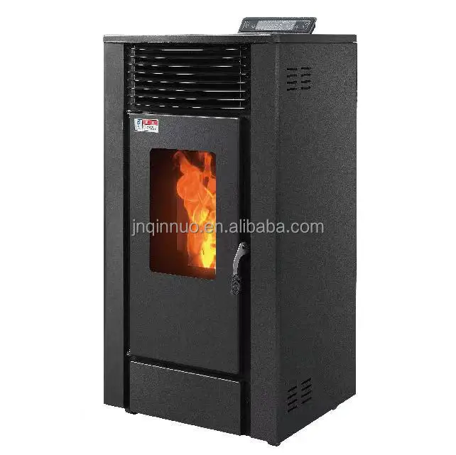 Pellet Wood Stove Freestanding Indoor Heating Electric Fireplace Cold Rolled Steel Stove 19.5KW 20Kg Fuel Tank Bathroom