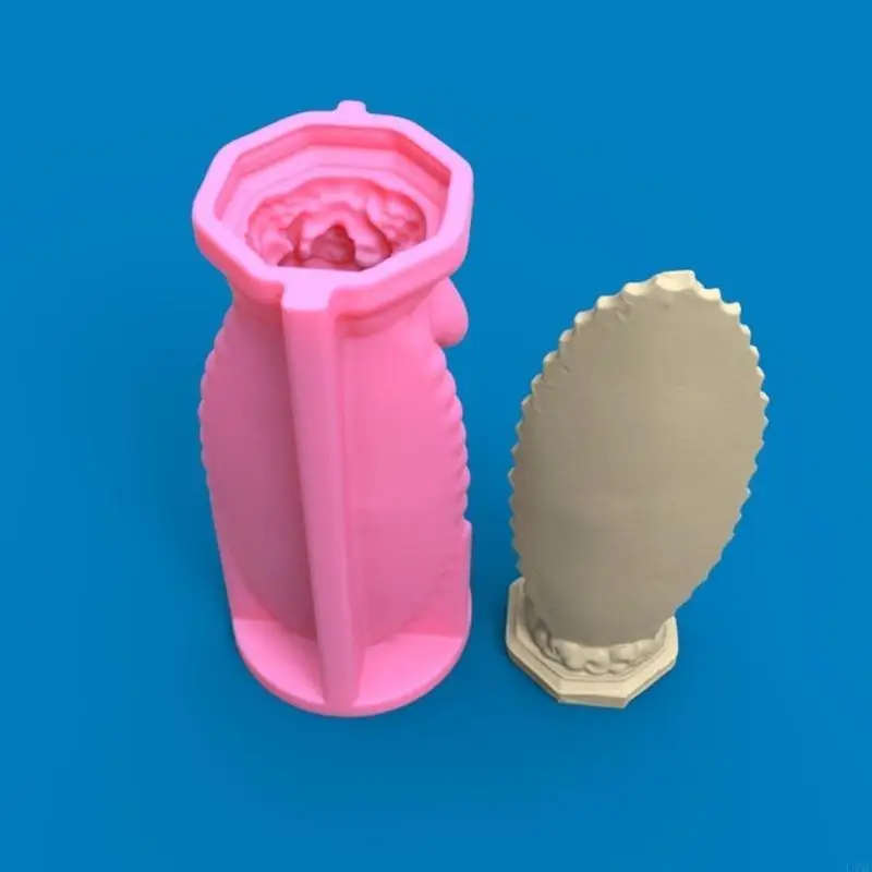 

Virgin Mary Mold Festival Ornament Handmade Mould Silicone Soap Mold Clay Plaster Epoxy Resin Mould DIY Crafts