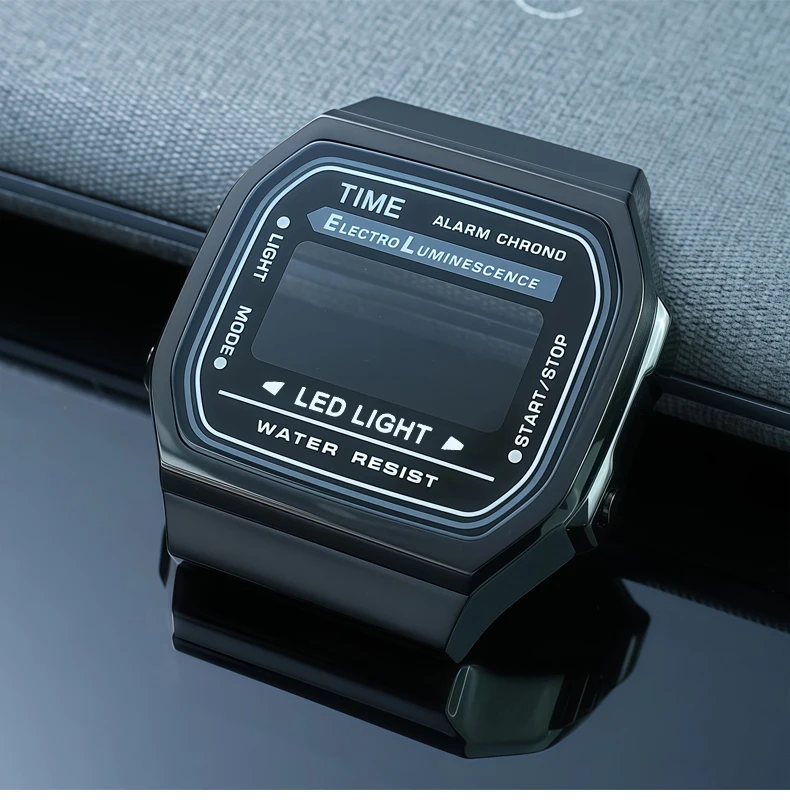 A168 Upgrade Edelstahlgehäuse Lünette Mod Kit für Casio 3298 A168WA Uhr Hochwertiges Uhrenzubehör aus massivem Metallgehäuse und Armband – Detail 11