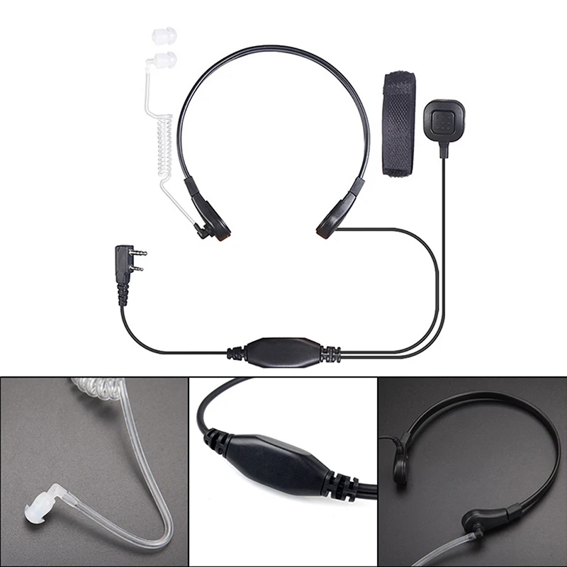 Gola Mic PTT gola Mic Covert tubo acustico auricolare auricolare MIC Radio accessori tubo acustico nascosto auricolare In-ear