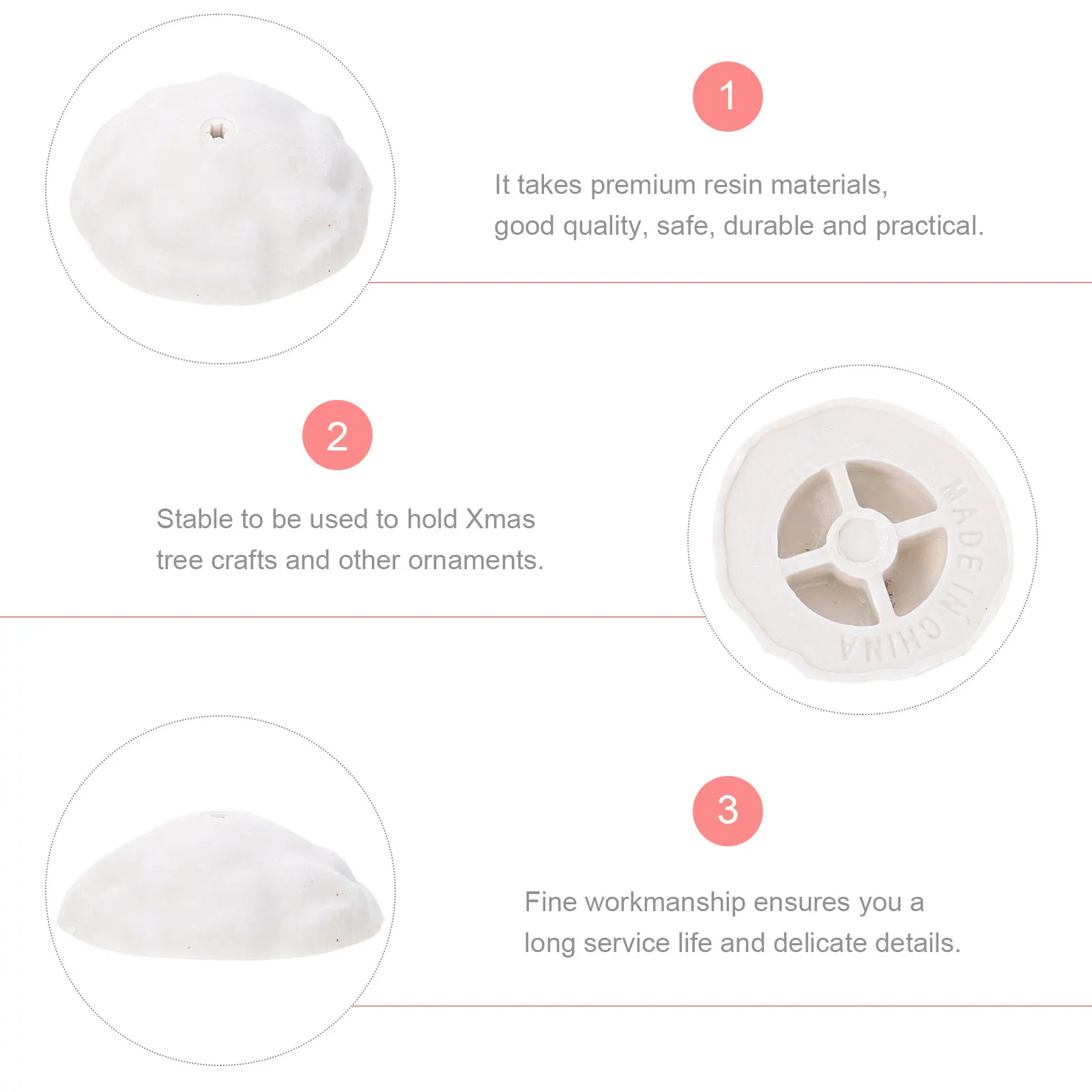 

Christmas Tree Base Xmas Craft Resin Supplies Mini Adorn Holder Decorations Stable Practical Safe Quality Details Tree