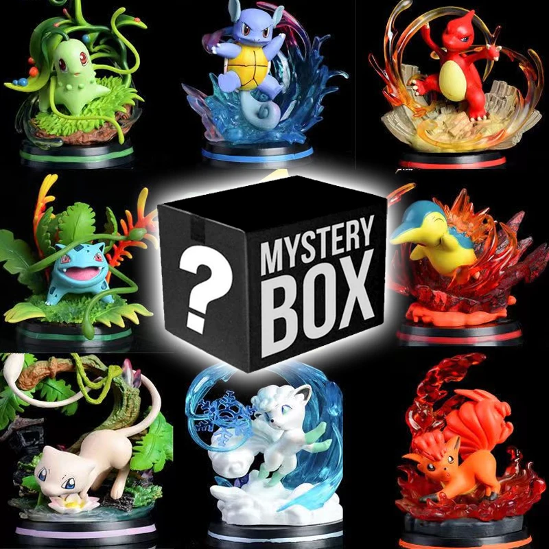 Pokemon Anime Figure Vulpix scene Version Figurine Toys PVC Model Collection Dolls scatola a sorpresa scatola misteriosa regalo per un bambino