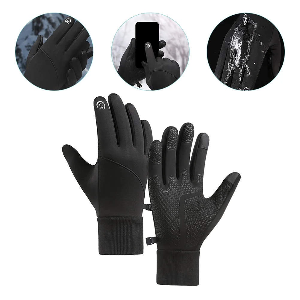 Winter Bicycle Gloves Men Women Touch Screen Cold Weather Warm Gloves Freezer Work Thermal Gloves for Running Cycling Ski Hiking