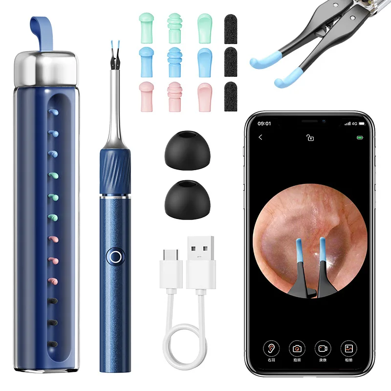 

3в1 Пинцет для ушей с поддержкой Wi-Fi S312MP Инструмент для удаления ушной серы с камерой и перезаряжаемой батареей Очиститель ушей с пинцетом Инструменты